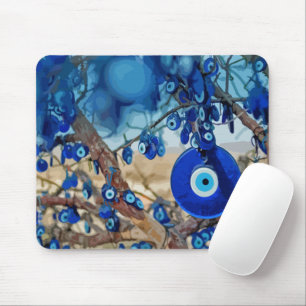 Watercolor of Tree Decorated with Nazars Mouse Pad