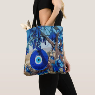 Watercolor of Tree Decorated with Nazars Tote Bag