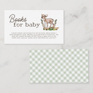 Watercolor Oh Deer Woodland Books for Baby Card