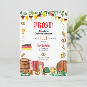Watercolor Oktoberfest German Party Announcement