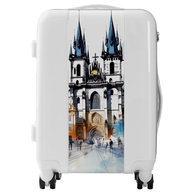 Watercolor old Prague Luggage (Front)