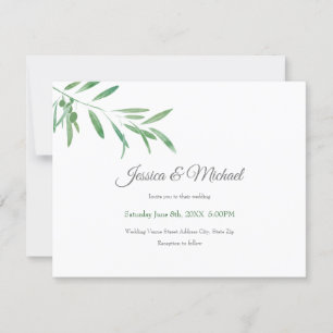 Watercolor Olive Branch Invitation