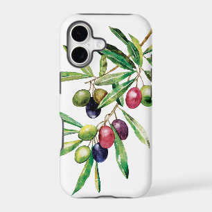 Watercolor Olive Branch iPhone 17 Case