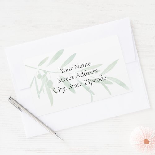 Watercolor Olive Branch labels