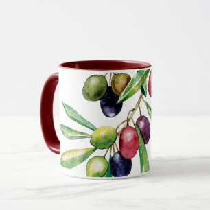 Watercolor Olive Branch Mug