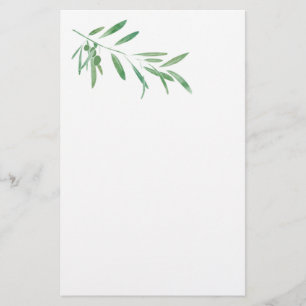 Watercolor Olive Branch Stationery