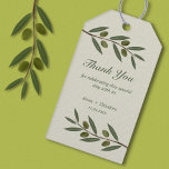Watercolor Olive Branch Thank You Gift Tag<br><div class="desc">An elegant gift tag with watercolor olive branches in a Mediterranean feeling: perfect for a wedding,  a birthday party or for any thanks you wish to give to people who are dear to you!</div>