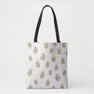 Watercolor Olive Branch Tote Bag | Mediterranean B