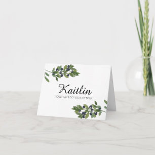 Watercolor Olive Orchard Be my bridesmaid? Invitation