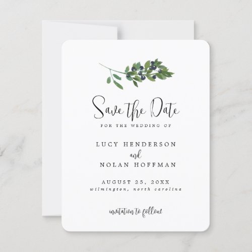 Watercolor Olive Orchard Save the Date