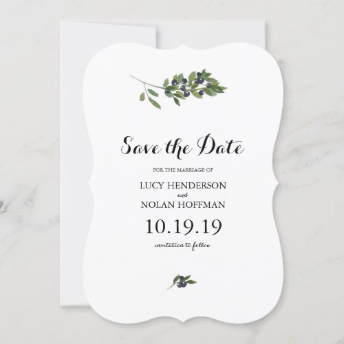 Watercolor Olive Orchard  Save the Date