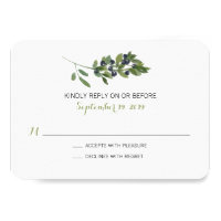 Watercolor Olive Orchard | Wedding RSVP Card