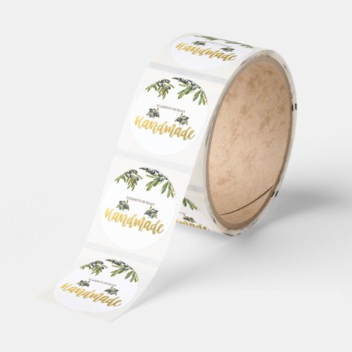 Watercolor Olives Branch,Handmade Square 