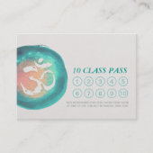 Watercolor Om Sign YOGA 10 Class Pass Appointment (Front)