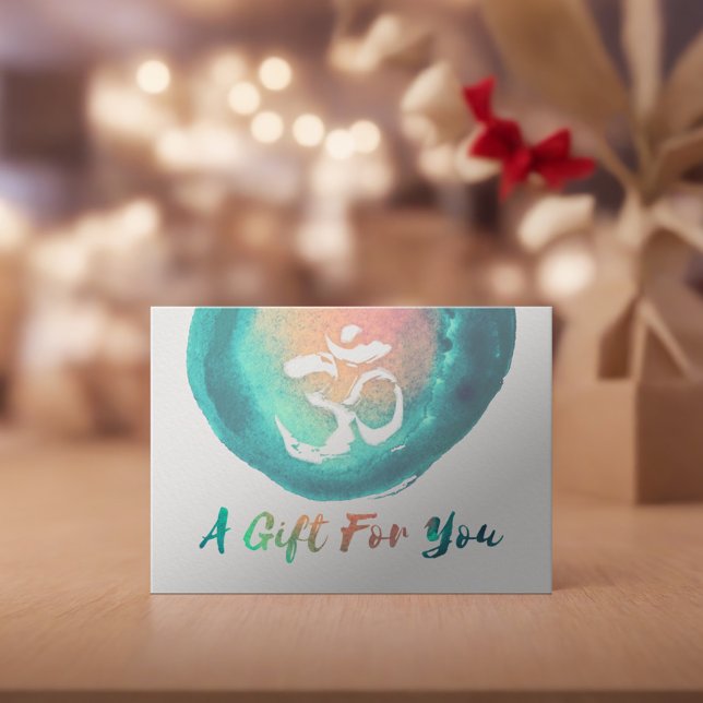 Watercolor OM YOGA Instructor Gift Certificate (Creator Uploaded)