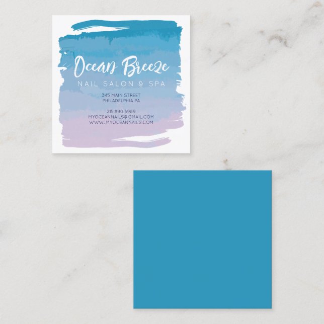 WATERCOLOR OMBRE Business Company Card (Front/Back)