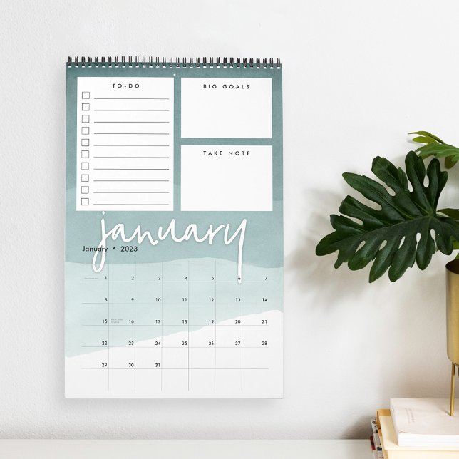 Watercolor Ombre Monthly Planner Calendar (Creator Uploaded)