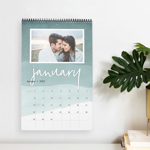 Watercolor Ombre  Photo Calendar