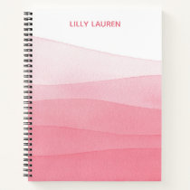 Watercolor Ombre Pink Feminine  Notebook