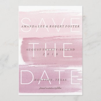 Watercolor Ombre Stripes Save The Date by OakStreetPress at Zazzle
