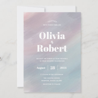 Watercolor Ombre Wedding Invitation