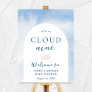 Watercolor On Cloud 9 Baby Shower Welcome Sign