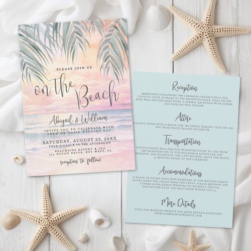 Watercolor On The Beach Wedding All In One