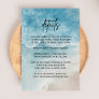 Watercolor On The Beach Wedding Details Enclosure Card