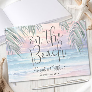 Watercolor On The Beach Wedding Guest Book
