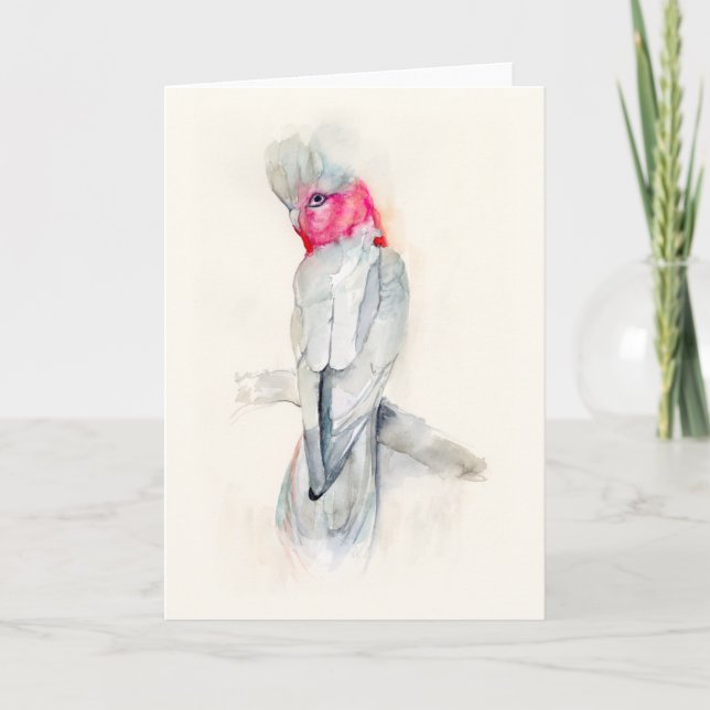 Watercolor Opera Cockatoo Card (Front)