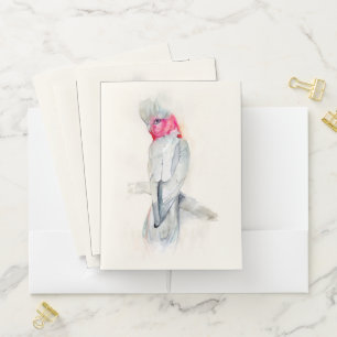 Watercolor Opera Cockatoo Pocket Folder