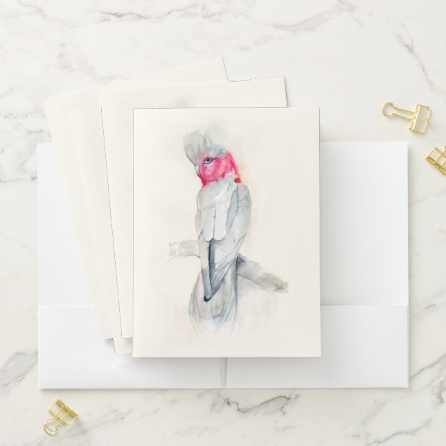 Watercolor Opera Cockatoo Pocket Folder (In Situ)