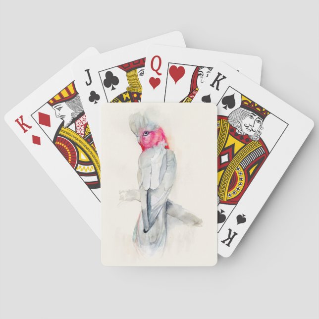 Watercolor Opera Cockatoo Poker Cards (Back)