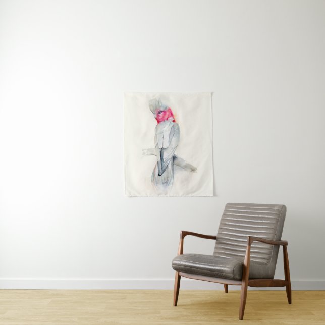 Watercolor Opera Cockatoo Tapestry (In Situ)