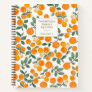 Watercolor Orange Citrus Personalized Recipe  Notebook
