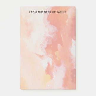 Watercolor Orange Clouds Post-it Notes