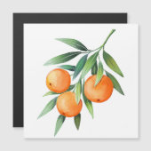 Watercolor Orange Fruits: Branches Isolated. (Front/Back)