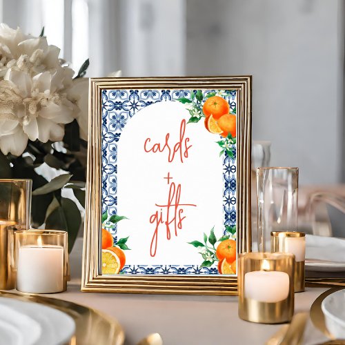 Watercolor Orange Italian Cards  Gifts Sign