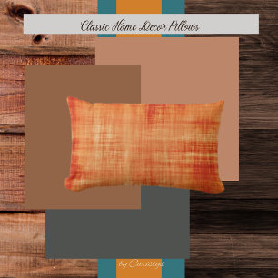 Watercolor Orange Lumbar Pillow