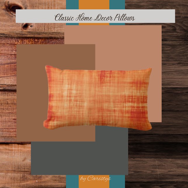 Watercolor Orange Lumbar Pillow (Creator Uploaded)