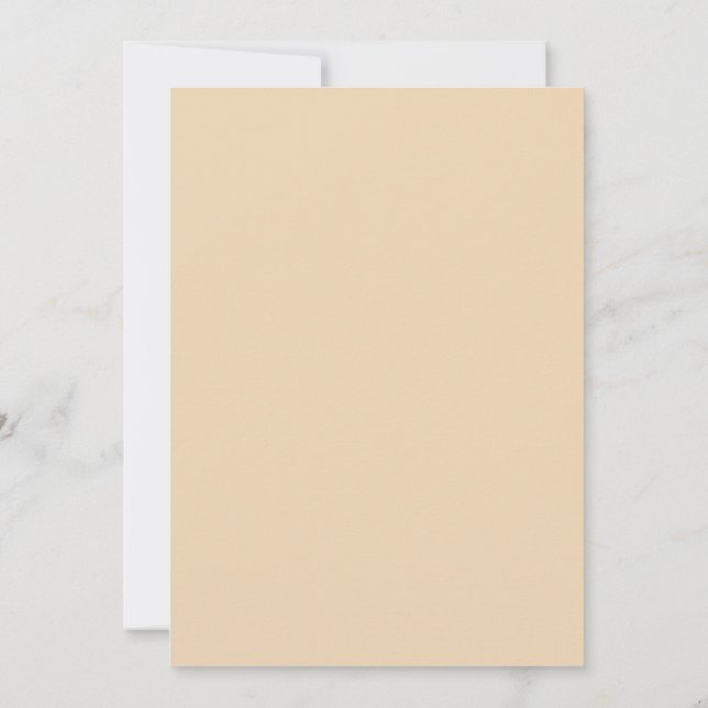 Watercolor Orange Rose Wedding Invitation Template (Back)