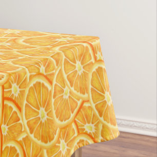 Watercolor Orange Slices Tablecloth