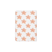 watercolor orange starfish beach design passport holder (Back)