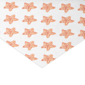 watercolor orange starfish beach design tissue paper (Corner)