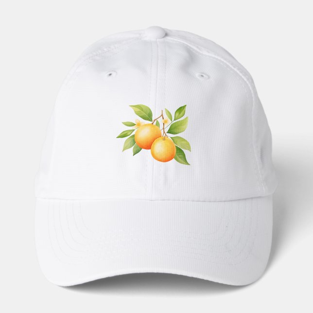 Watercolor Orange With Flower Hat (Front)