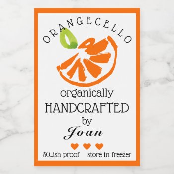 Watercolor Orangecello For A Small Bottle Label | by hungaricanprincess at Zazzle