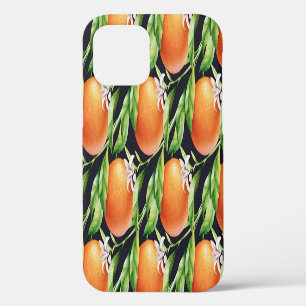 Watercolor Oranges: Citrus Seamless Pattern iPhone 12 Case