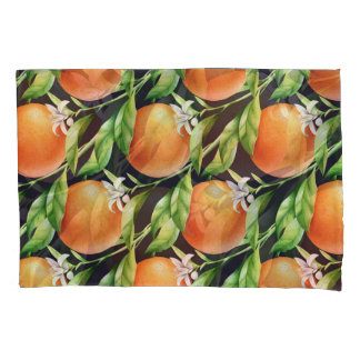 Watercolor Oranges: Citrus Seamless Pattern Pillow Case