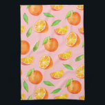 Watercolor Oranges Fruit Pattern Towel<br><div class="desc">This is a pattern of oranges from different angles. The oranges were colored in watercolor.</div>