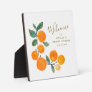 Watercolor Oranges Fruit Rustic Bridal Shower  Plaque